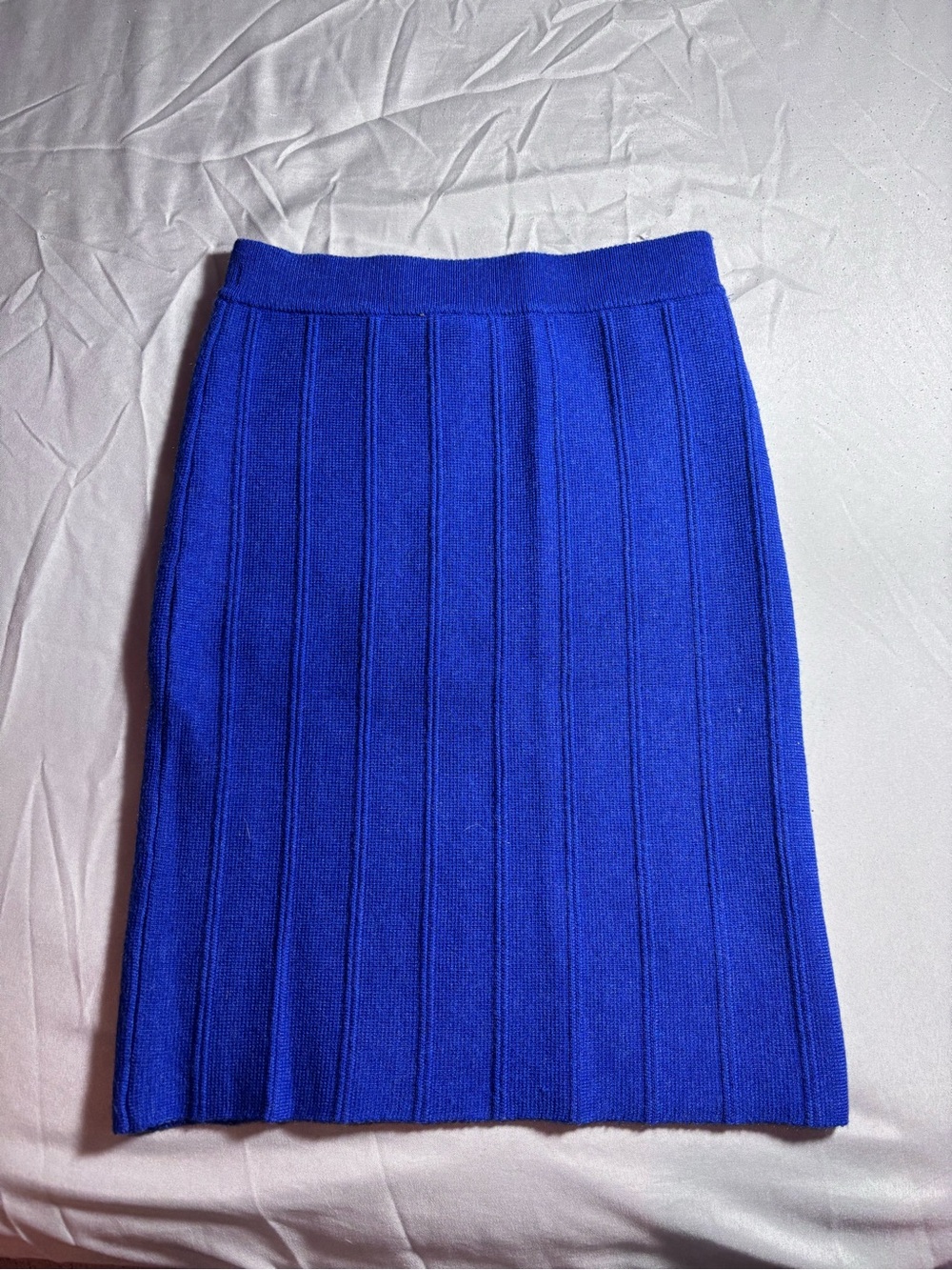 Sincerely Jules Cobalt Ribbed Pencil Skirt